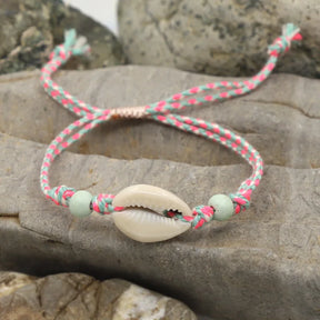 Pink Cowrie Shell Bracelet