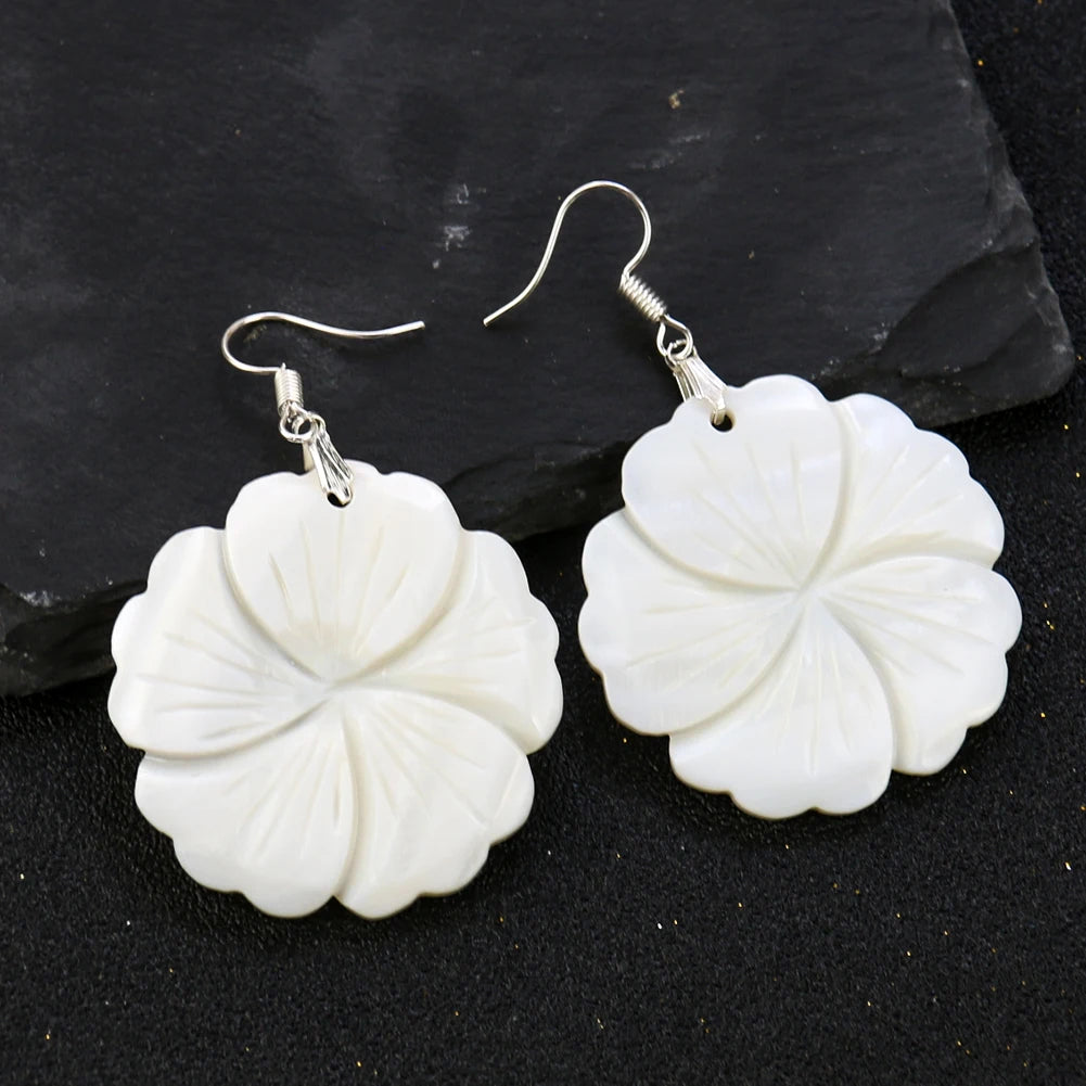 Mother of Pearl Flower Earrings