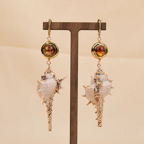 Sea Snail Shell Earrings