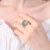 Oval Mother-of-Pearl Ring