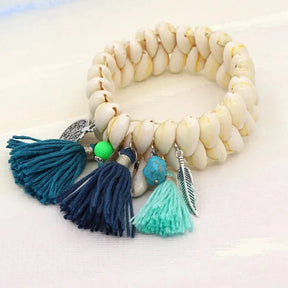 Shell bracelet and Tassels