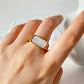 Gold Plated Shell Ring