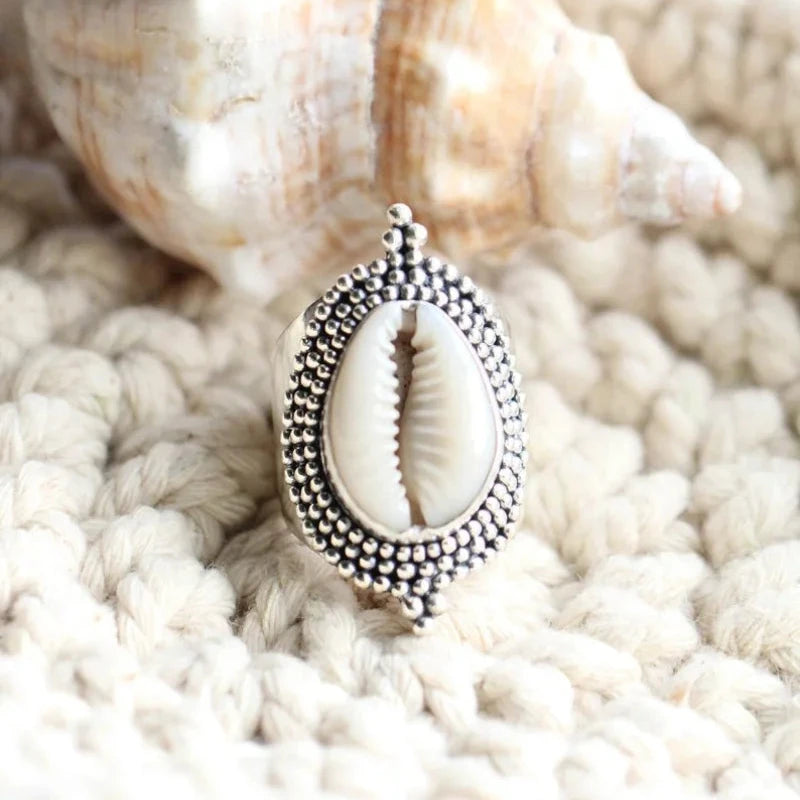 Ethnic Cowrie Shell Ring