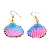 Colorful Scallop Shell Earrings