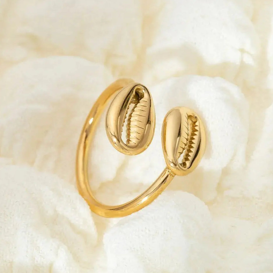 Stainless Steel Cowrie Ring