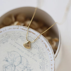 Gold Scallop Necklace