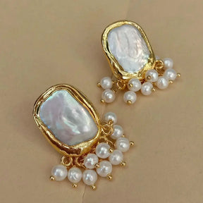 Freshwater White Pearl Stud Earrings