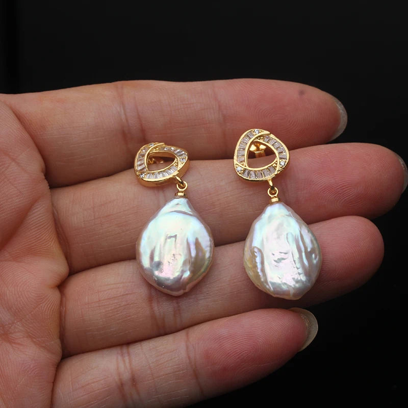 Real Baroque Pearl Earrings