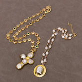 Pearl Rosary-Inspired Necklace