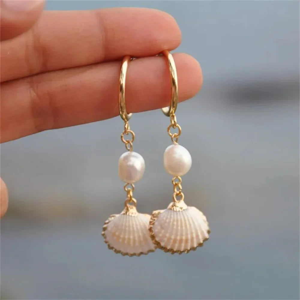 Natural Seashell Earrings