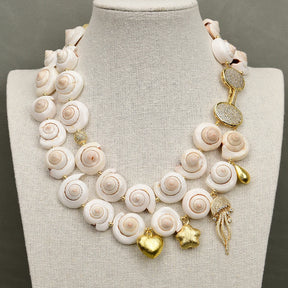 2 Strands Natural Seashell Necklace