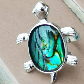 Heart-Shaped Abalone Shell Ring