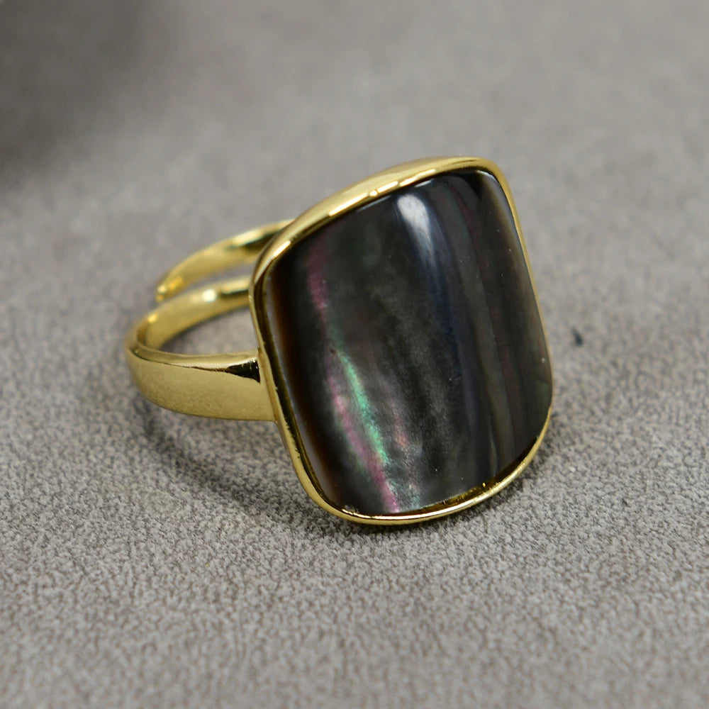 Black Mother Of Pearl Ring