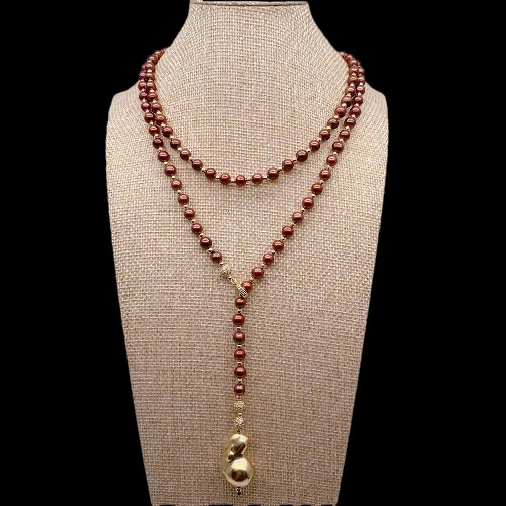 Brown Pearls Necklace