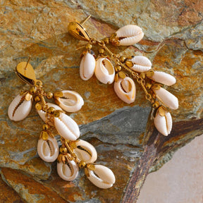 Cowrie Shell Dangle Earrings