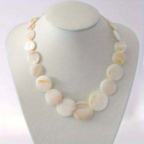 Natural Shell Necklace and Earrings Set