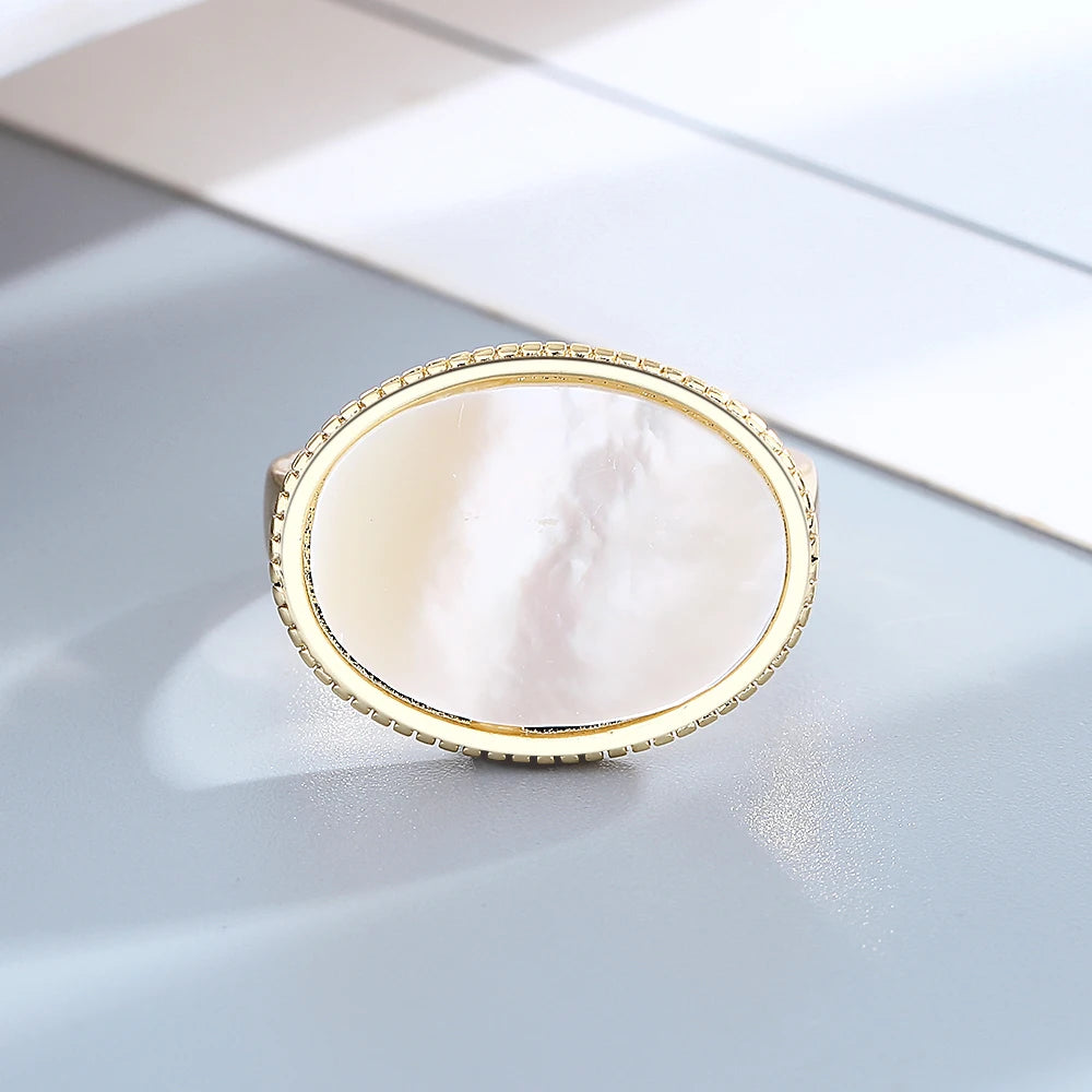 Oval Mother-of-Pearl Ring