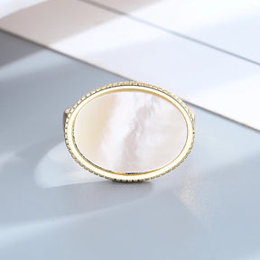 Oval Mother-of-Pearl Ring