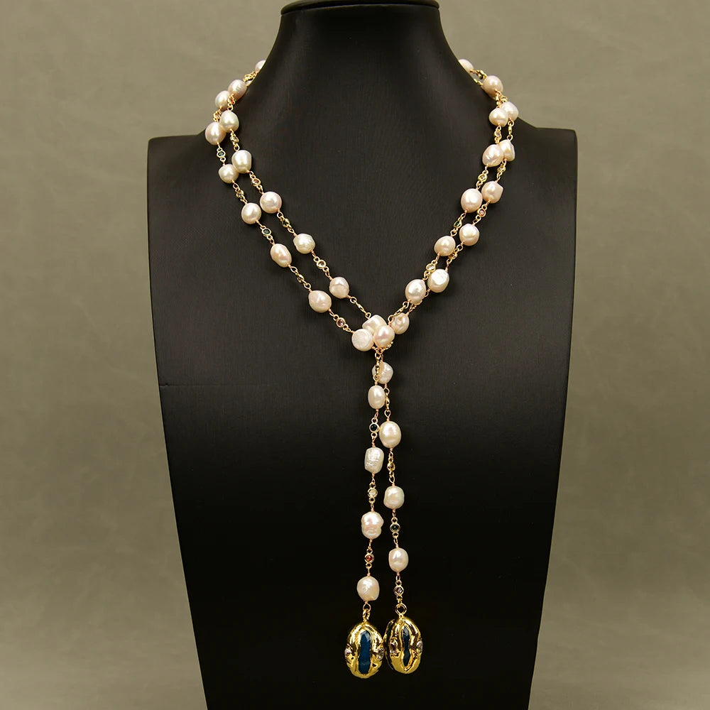 Cultured Pearl Chain Necklace