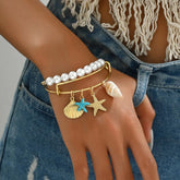 Gold Shell Charm Bracelet