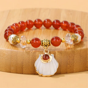 Stones and Shell Charm Bracelet