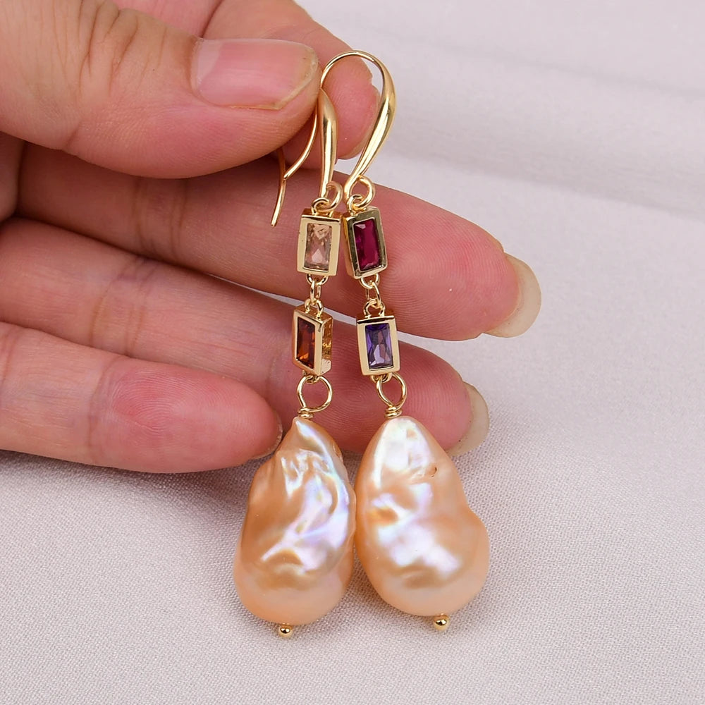 Pink Pearl Earrings