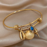 Adjustable Gold Shell Bracelet