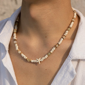 White Surfer Necklace