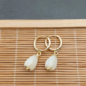 White Shell Earrings