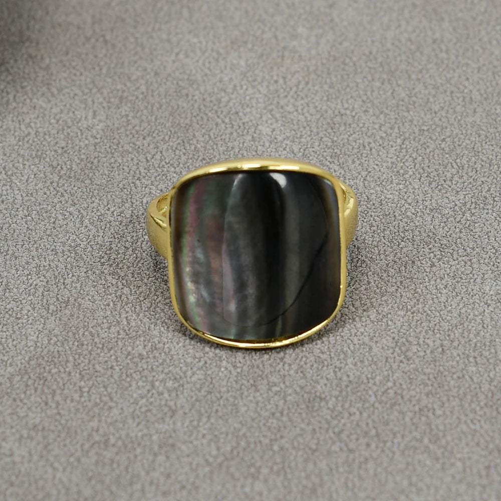 Black Mother Of Pearl Ring