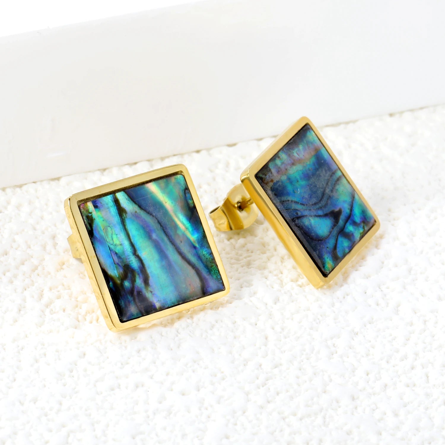 Abalone Shell Earrings Square