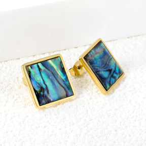 Abalone Shell Earrings Square