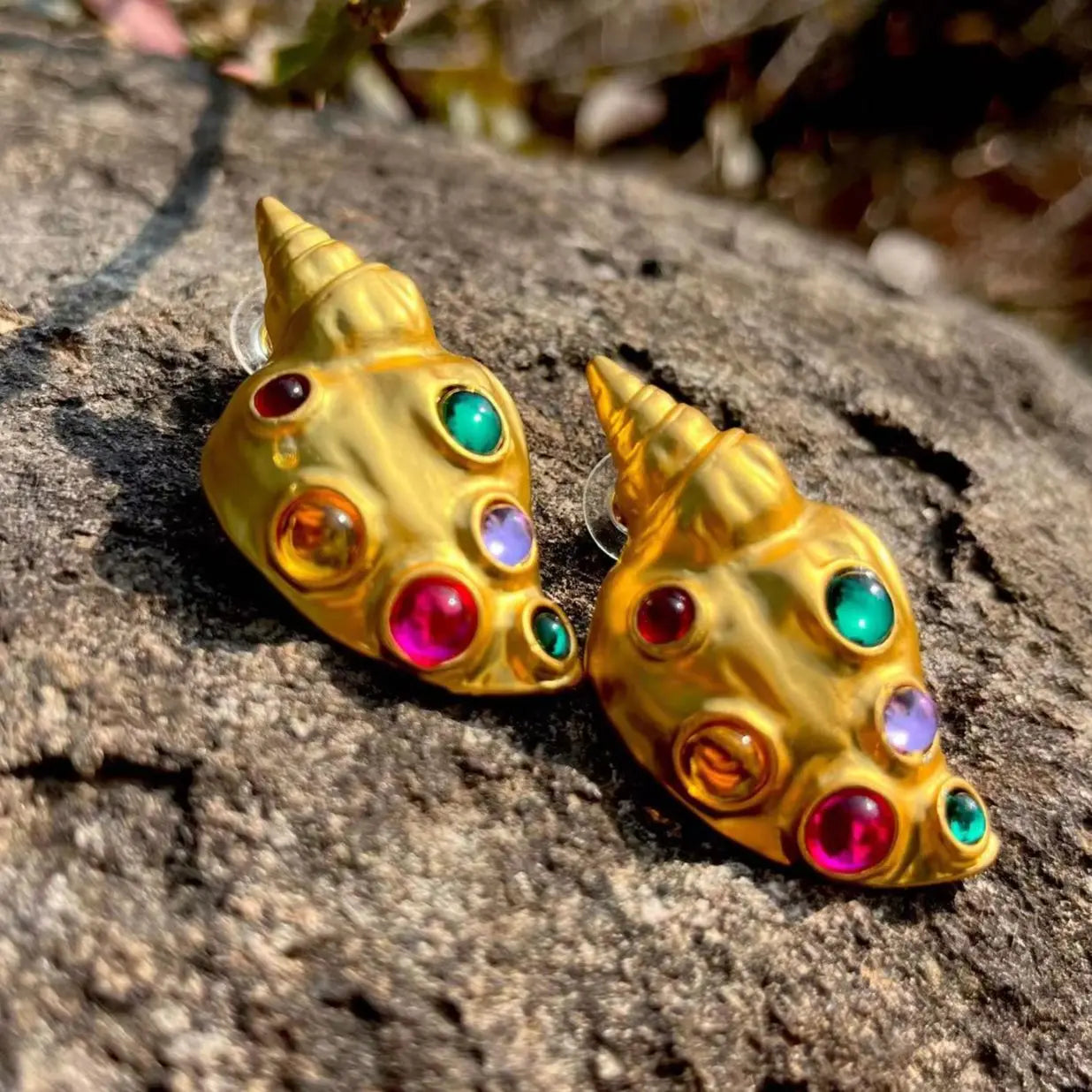 Trendy Gold Conch Earrings