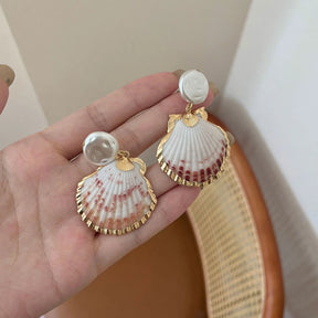 Natural Shell Stud Earrings