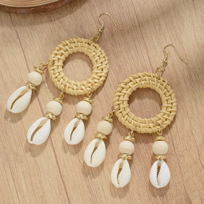 Boho Cowrie Shell Earrings