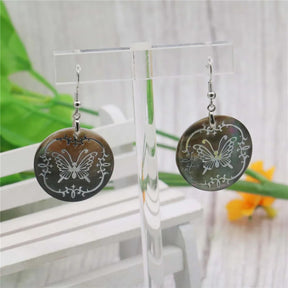 butterfly earrings shell