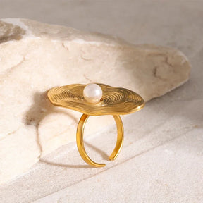 Adjustable Pearl Ring