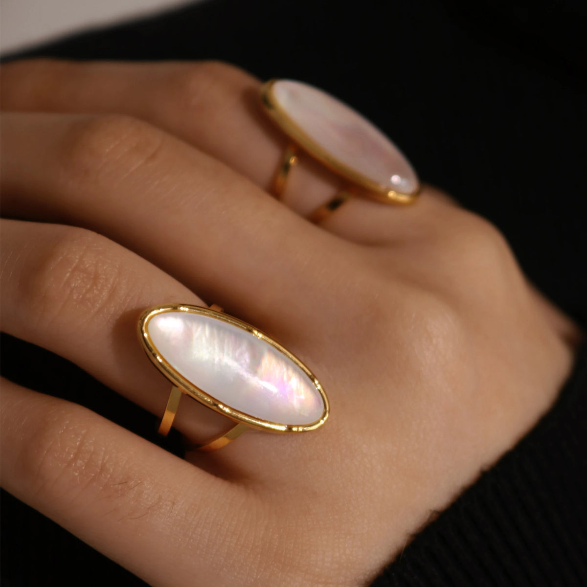 Mother of Pearl Gold Ring