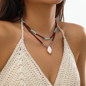 Surf Necklace with Cowrie Shell