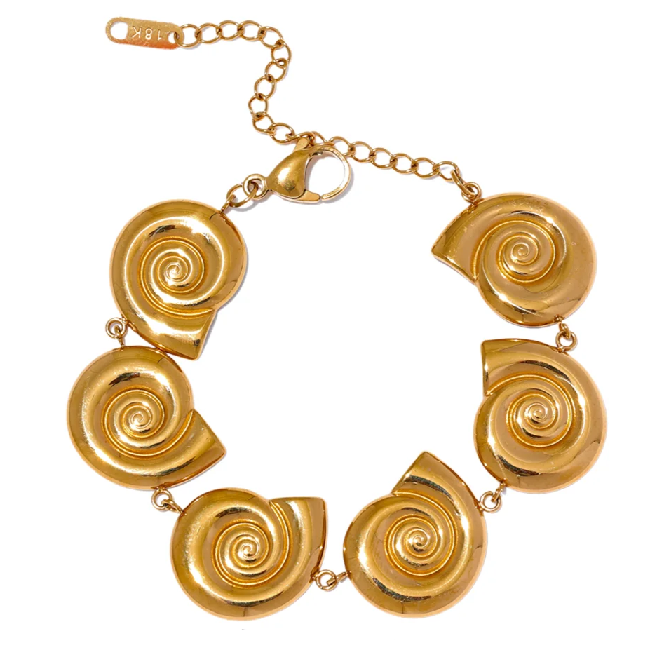 18K Gold Plated Shell Bracelet