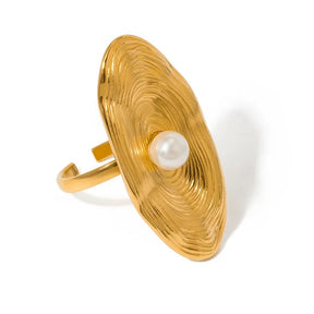 Adjustable Pearl Ring