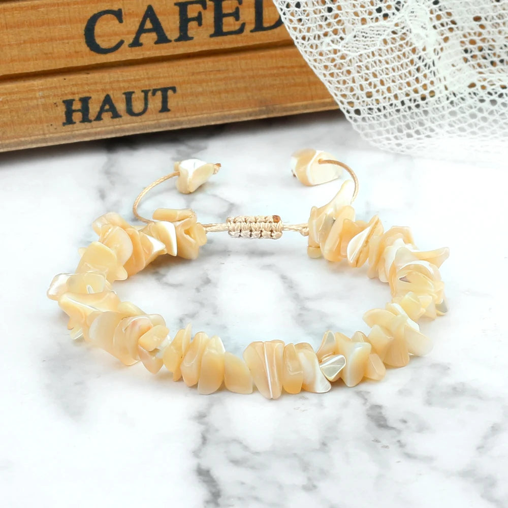 Irregular Puka Shell Bracelet