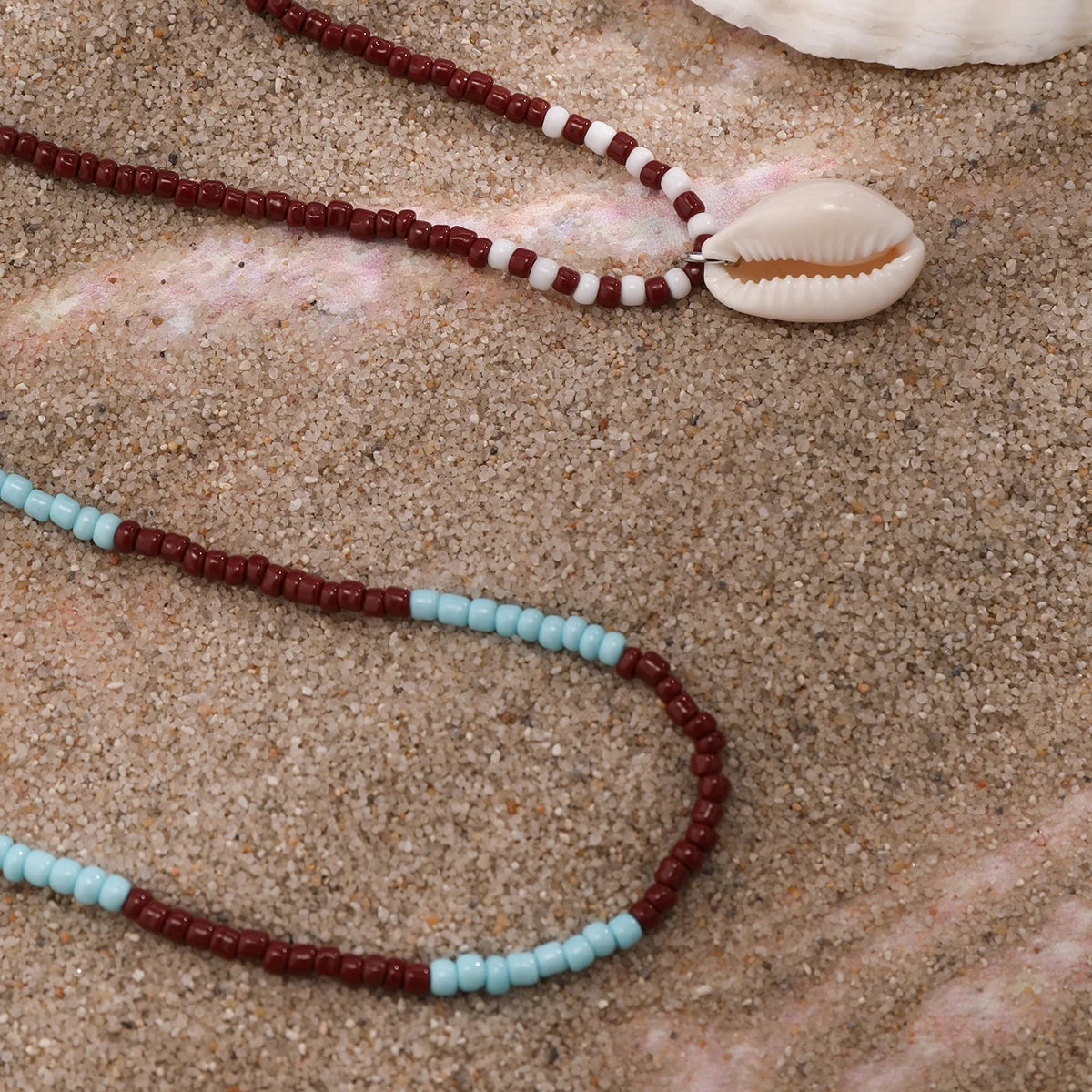 Surf Necklace with Cowrie Shell