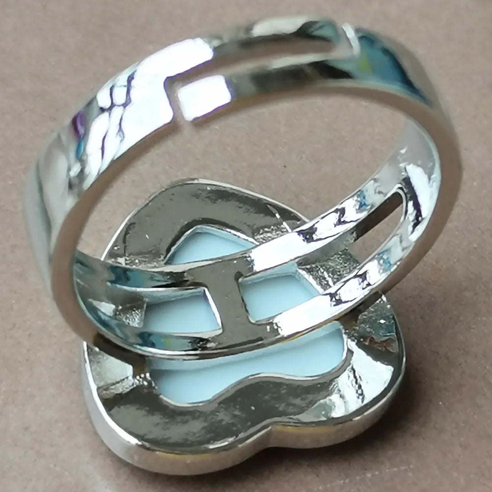 Square Abalone Shell Ring