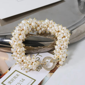 White Multi Pearl Bracelet