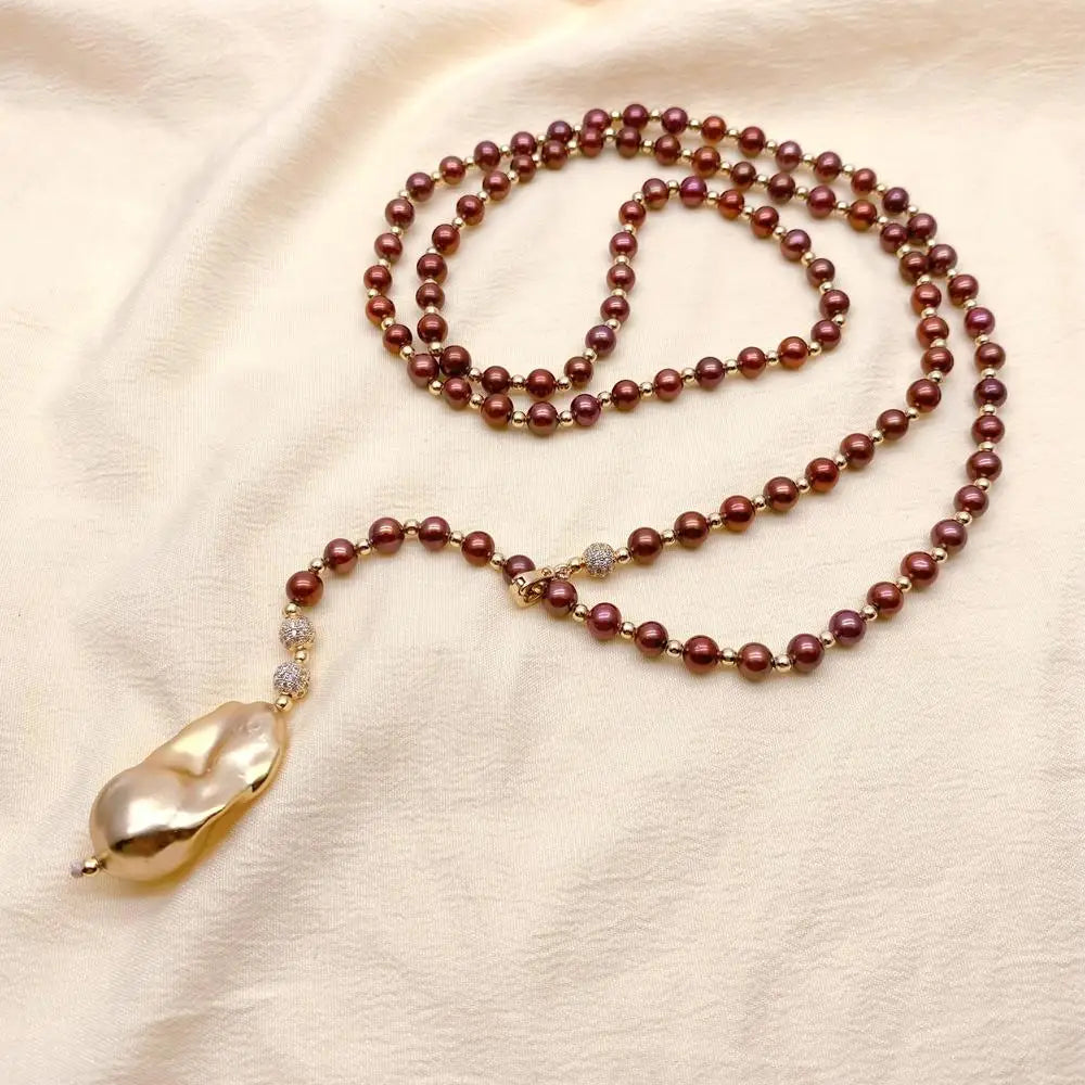 Brown Pearls Necklace