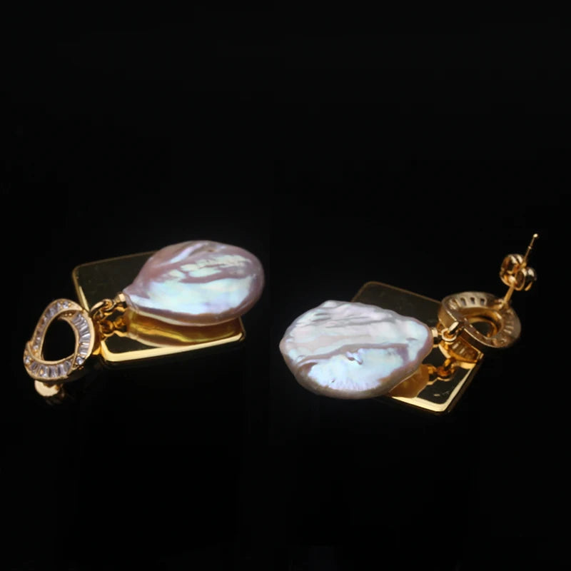 Real Baroque Pearl Earrings