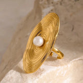 Adjustable Pearl Ring