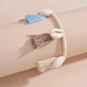 Shell and Tassel Anklet