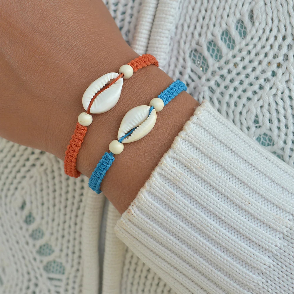 Woven Bracelet with Shell